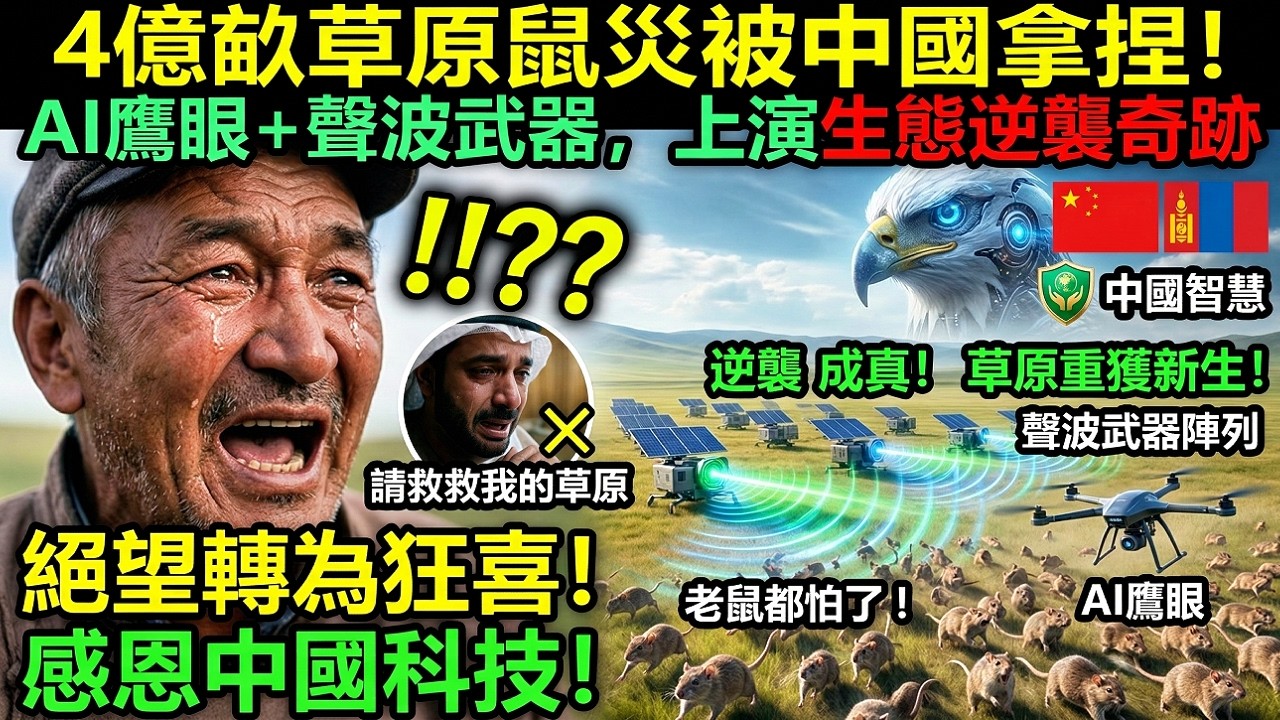 中國草原逆襲戰：AI鷹眼+聲波武器，降服4億畝鼠災惡魔的生態奇跡