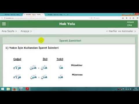 Arapça Dersleri 2 - İşaret Zamirleri