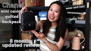 Celebrity Chanel Mini Quilted Caviar Backpack updated review | 8 months of wear Profile