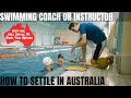 SWIMMING COACH OR INSTRUCTOR OPTIONS FOR AUSTRALIA IMMIGRATION | STUDY, WORK &amp; PR DETAILS