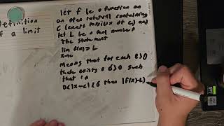 calculus project 1 definition of a limit