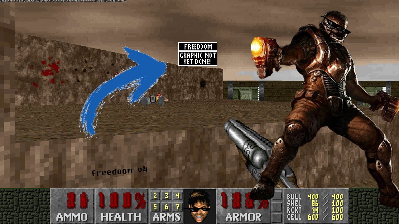 Freedom Doom Gameplay do freedoom da versão 4 a versão mais obscura do freedoom ...