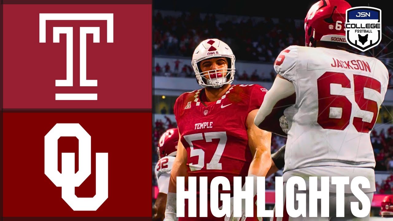 Temple Owls vs Oklahoma Sooners | Full Game Highlights | JSN CFB - YouTube