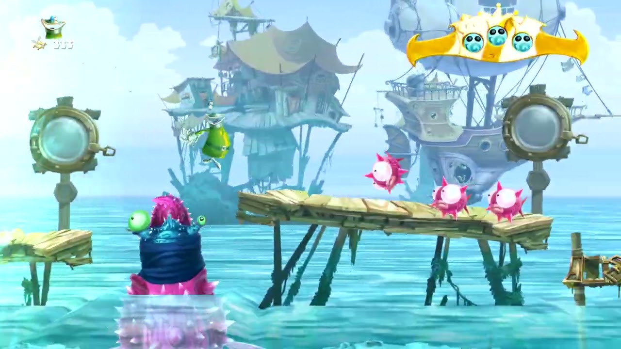 Rayman Legends PS3 Gameplay 57 20000 Lums Under the Sea Gloo Gloo