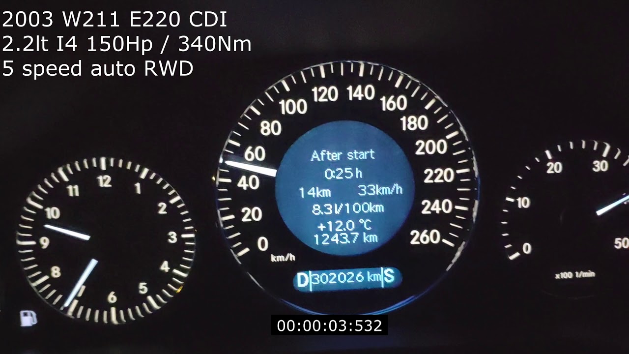 W211 E220 CDI Acceleration YouTube