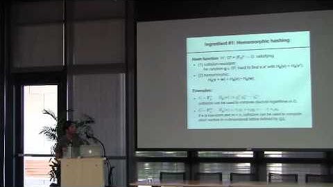 David Freeman: Homomorphic Signatures: Message Integrity for Network Coding and Beyond