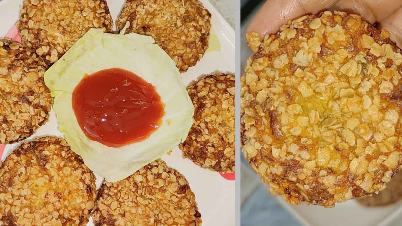 KFC Cabbage Cutlet With Oats Shallow Fry or Deep Fry Recipe 👌 Super