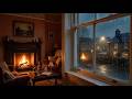 Şömine ve Yağmur Sesi | Fireplace &amp; Rain Sounds for Deep Sleep, Study, Focus &amp; Relaxation