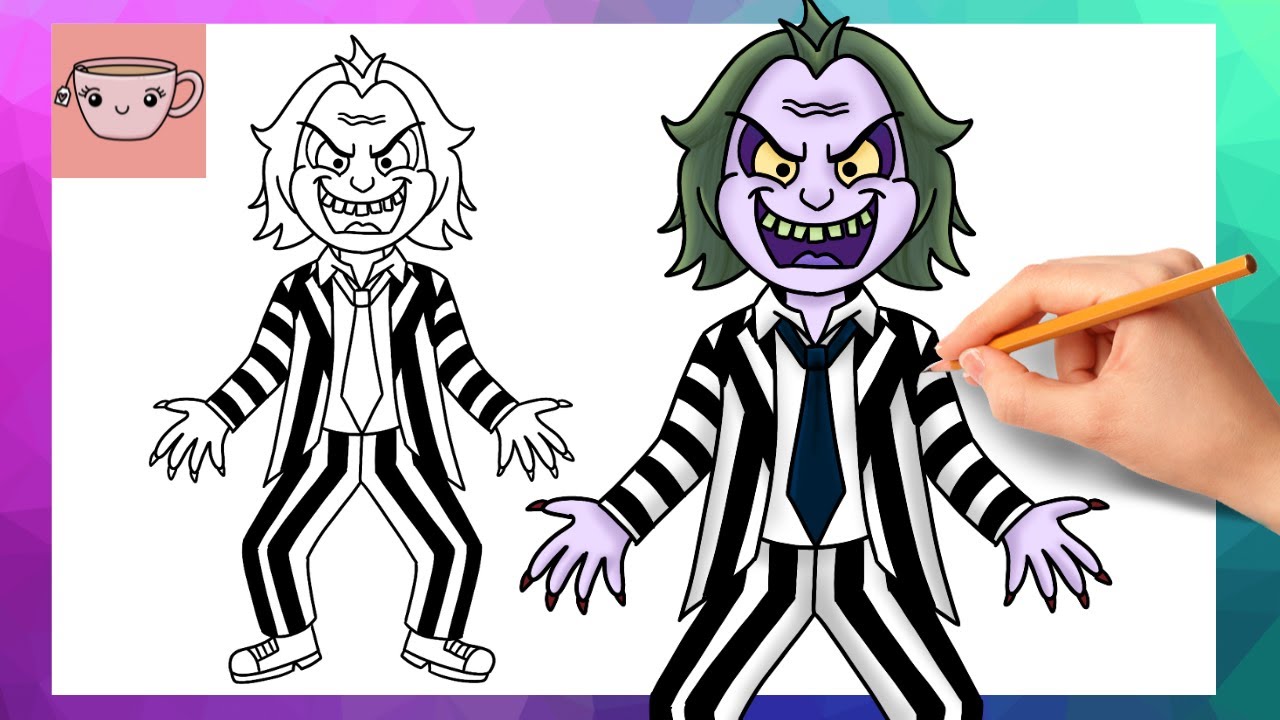 How To Draw Beetlejuice | Easy Drawing Tutorial