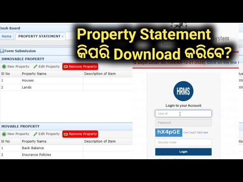 property statement in hrms odisha 2023 / how to apply property statement in hrms odisha