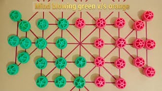 Mind blowing strategy game 🎯 2 player 18 Beads green vs orange 🧡 screenshot 4