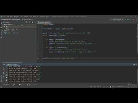 number guessing game 2 – guessing game py PyCharm