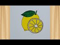 How to draw a lemon  lemon drawing step by step