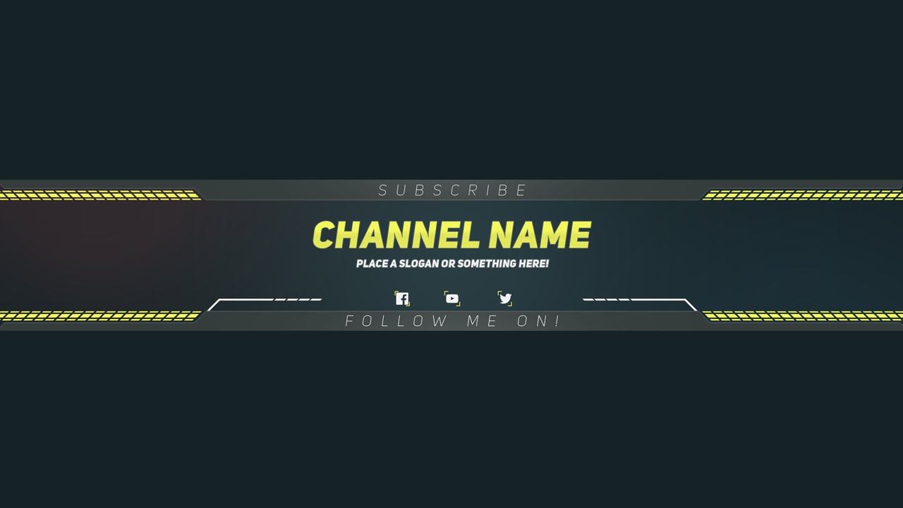 PREMIUM Youtube BANNER Template  Photoshop Template  YouTube