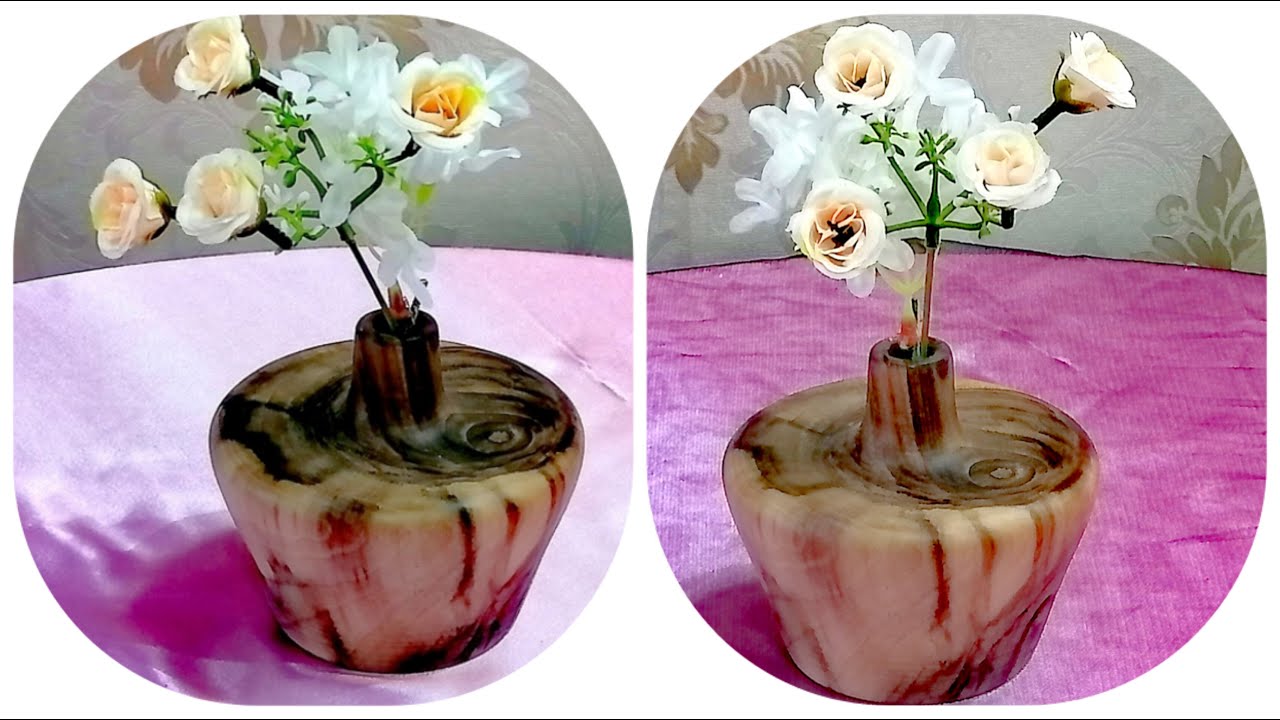 Woodturning | Making beautiful and small wooden flower pots for your small tables