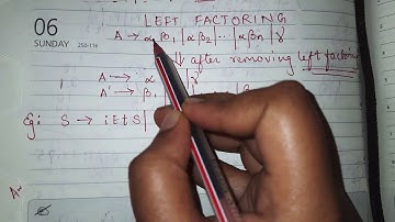 Left factoring - Compiler Design