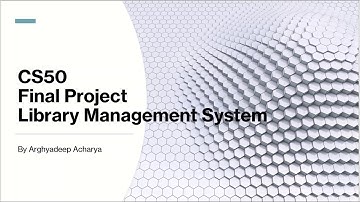 CS50 Final Project: A Library Management System