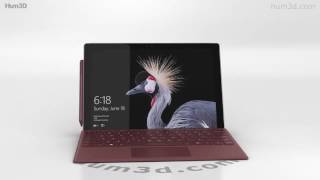 Microsoft Surface Pro (2017) Burgundy 3D model by 3DModels.org screenshot 2