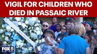 Hundreds gather at vigil for 2 children who died in the Passaic River