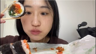 Kimbap Y Ramen Mukbang Coreana Vlogs