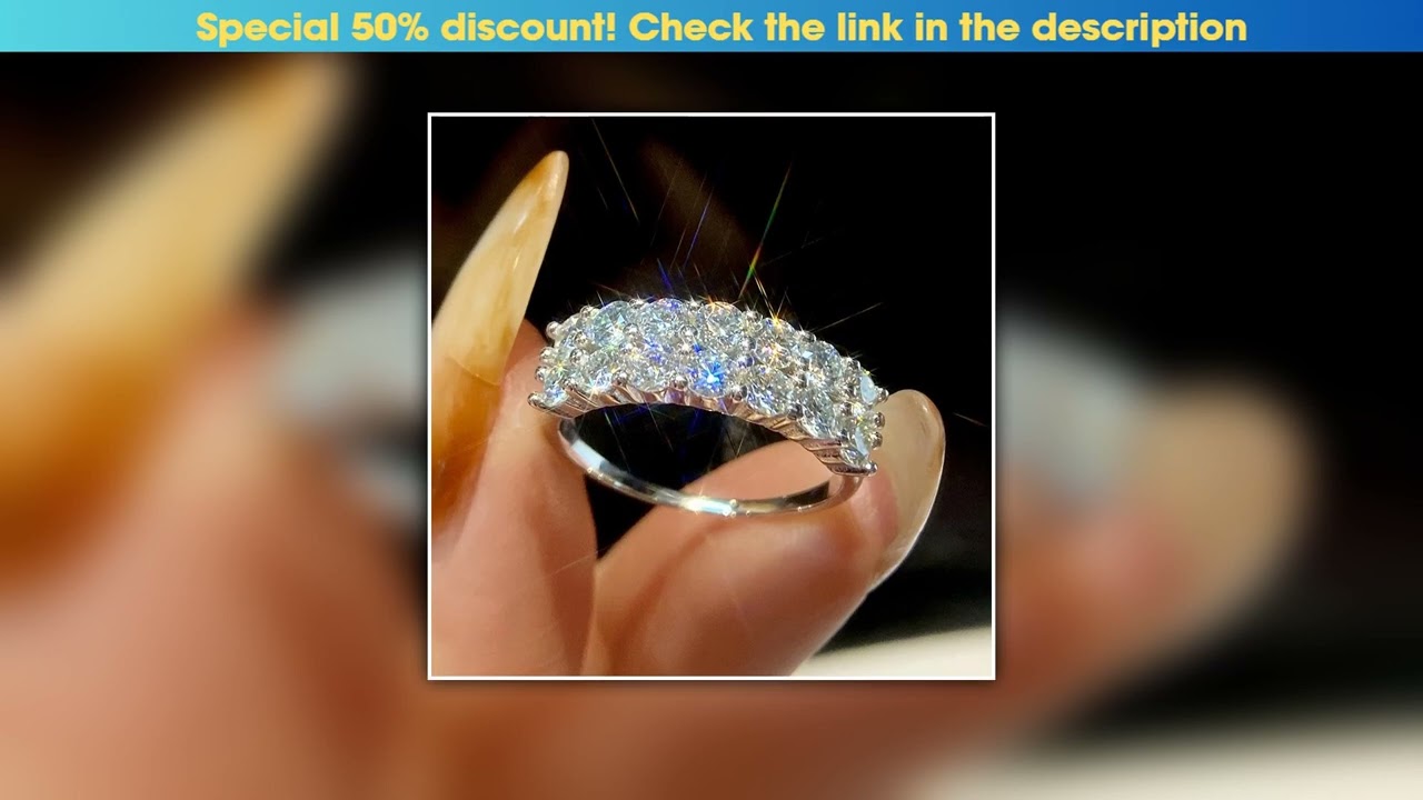 Editor’s Choice KNB Luxury 1.4ct D Color Moissanite Diamond Ring for Women Real 925 Sterling Sliver