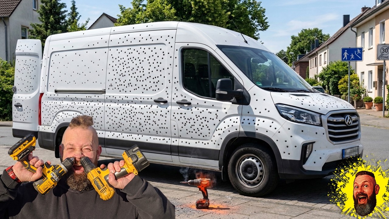 Ich BOHRE 100 Löcher in meinen NEUEN Elektro Transporter