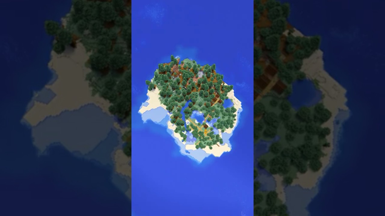 Minecraft Taiga Village Island Seed!