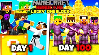 100 Days on ONE LUCKY BLOCK in Hardcore Minecraft