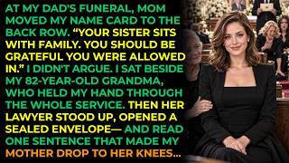 My Mom Gave My Seat at Dad's Funeral to My Sister—Then Grandma's Lawyer Read One Sentence...