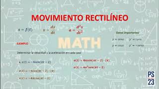 Aplicación de la derivada Movimiento rectilíneo 2