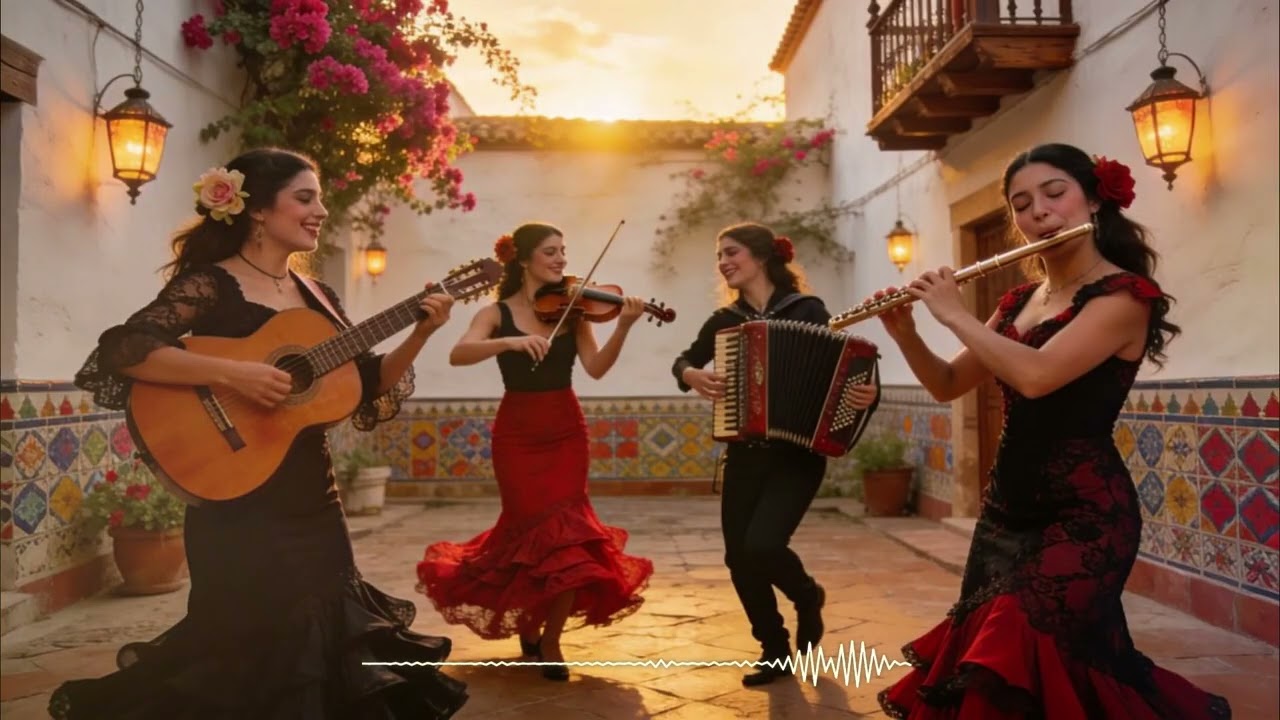 Enchanting Instrumental Fusion | Flamenco Guitar, Accordion & Violin in a World of Dreams
