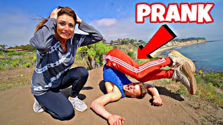 FLIPPING FAIL PRANK ON MOM! *FREAKED OUT*
