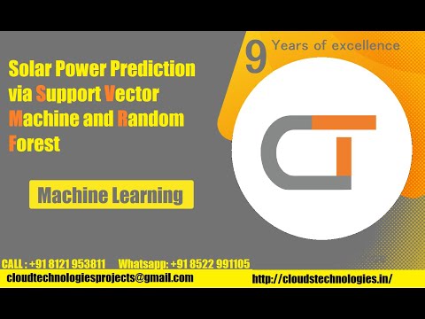 Solar Power Prediction via Support Vector Machine and Random Forest | IEEE Projects Hyderabad