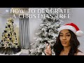 VLOGMAS EP1 | HOW TO DECORATE YOUR CHRISTMAS TREE LIKE A PROFESSIONAL | HOW TO HANG A RIBBON ON TREE