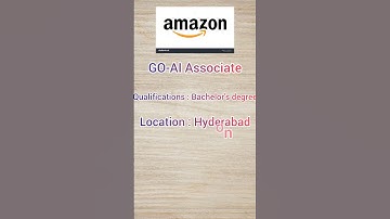 @Frontlinecareers Amazon GO - AI Associate | Amazon jobs | work from home jobs