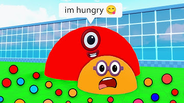 Numberblocks Play Eat Blobs Simulator in Roblox! 🔴🟢