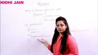 recursion II computer science (C.S ) II class 11 and 12 II the maharaj institute