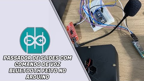 Passador de slides com comando de voz bluetooth feito no arduino leonardo