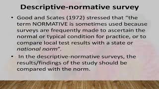 Descriptive Research Design