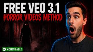 How To Make Monetizable AI Horror Videos Using FREE Google Veo 3.1