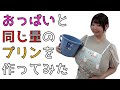 おっぱいと同じ重さのプリンを作ってみた