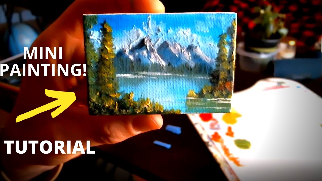 How To Paint a Mini Landscape oil painting - Full Tutorial from start ...