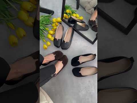 Трендовые Черные замшевые туфли в стиле Barefoot с широким носиком, видео 1