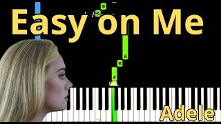 Easy on Me Adele Easy piano Tutorial