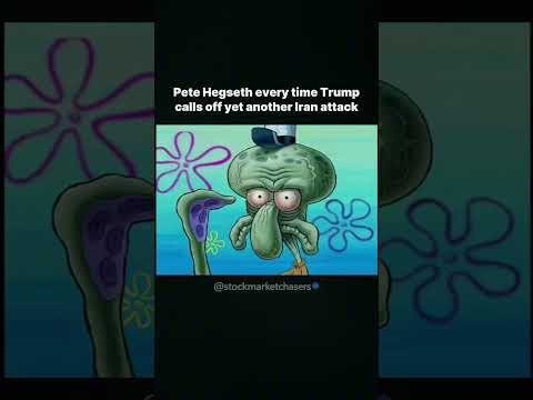 Pete Hegseth watching Trump call off another Iran strike 👀