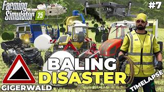 THIS SLOPE IS TOO STEEP! BALING DISASTER IN THE ALPS ⛰️🚜 | Swiss Alps | Farming Simulator 25 | EP 7