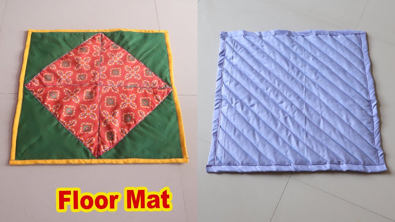 Пошив напольного коврика своими руками в домашних условиях | Простое изготовление коврика для пуд...