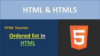 Ordered List in HTML | Lists in HTML | Ordered and Unordered Lists in HTML | HTML Tutorial for Be...