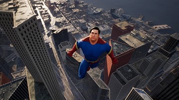 Just Flying Over a Realistic City in a Superman Game — Unreal Engine 5