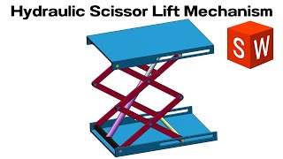 Hydraulic Scissor Lift Mechanism In Solidworks | Project